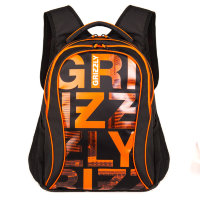 Рюкзак Grizzly RU-609-2 Черный - оранжевый