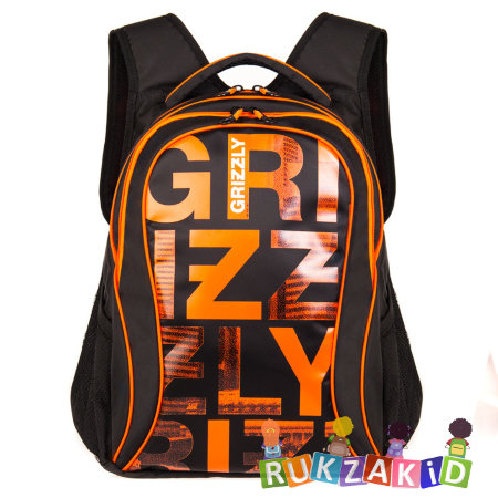Рюкзак Grizzly RU-609-2 Черный - оранжевый