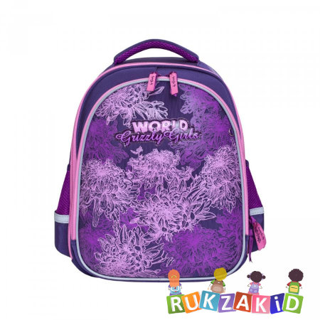 Ранец Grizzly RA-879-4 Цветы Фиолетовый