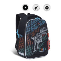 Ранец рюкзак школьный Grizzly RAf-293-11 T-REX Черный