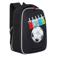 Ранец рюкзак школьный Grizzly RAf-293-8 Football Черный