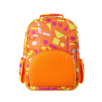 Школьный рюкзак разноцветные пиксели Upixel Geometry Neverland WY-A022 Оранжевый