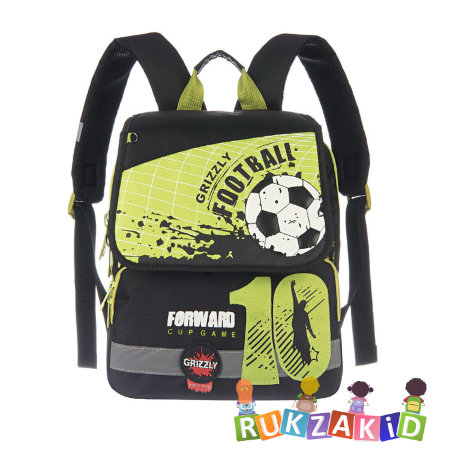 Рюкзак школьный Grizzly RA-671-3 Football Салатовый