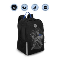 Рюкзак школьный Grizzly RB-251-7 Hockey Черный - синий