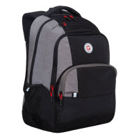 Рюкзак школьный Grizzly RU-330-1 Черный - серый