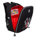 Ранец рюкзак школьный Grizzly RAf-393-10 Шахматы Черный - красный
