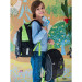 Рюкзак школьный с мешком для обуви Grizzly RB-258-1 Черный - салатовый