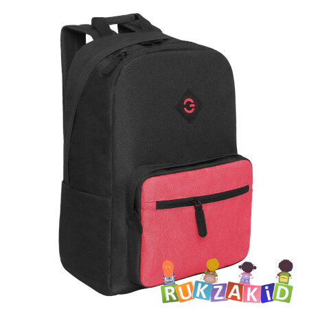 Рюкзак молодежный Grizzly RQL-318-1 Черный - лососевый