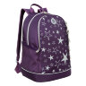 Рюкзак школьный Grizzly RG-363-5 Звезды Фиолетовый