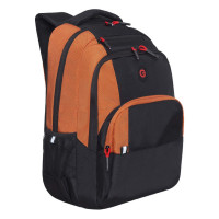 Рюкзак для мальчика Grizzly RU-330-1 Черный - кирпичный