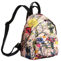 Мини рюкзак с цветами Pola 4349 Бежевый