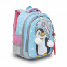 Ранец школьный Grizzly RAz-186-4 Пингвин Серый - голубой
