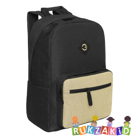 Рюкзак молодежный Grizzly RQL-318-1 Черный - бежевый