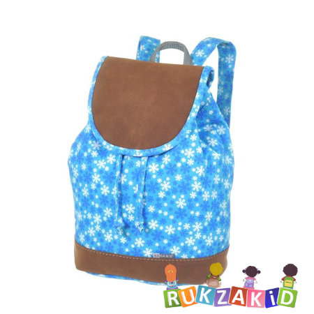 Рюкзак молодежный для девушек Asgard Р-5490 Снежинки голубой