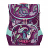 Ранец школьный раскладной Grizzly RAn-082-2 Цветы Фиолетовый