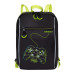 Рюкзак школьный с мешком для обуви Grizzly RB-158-2 Черный - салатовый