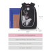 Ранец рюкзак школьный Grizzly RAf-192-3 Бабочка Черный - розовый