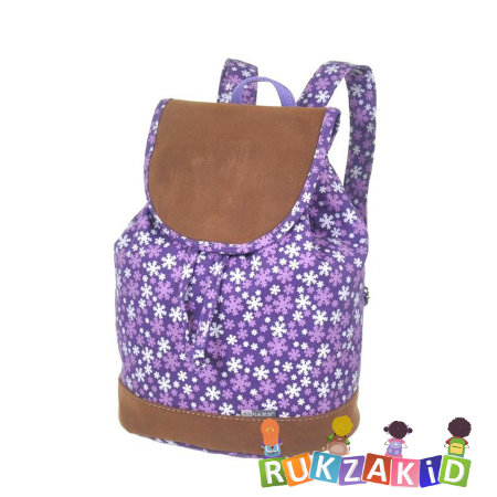 Рюкзак молодежный для девушек Asgard Р-5490 Снежинки фиолетовый