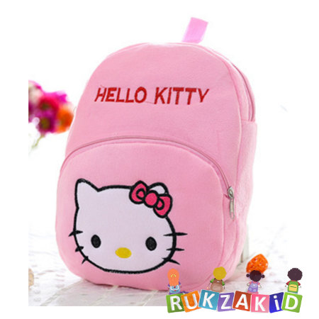 Рюкзак дошкольный плюшевый Hello Kitty