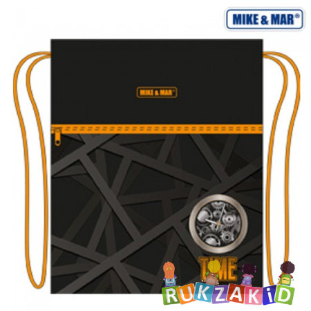 Мешок для обуви Майк Мар MB153 Время Черный / оранжевый кант