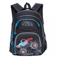 Рюкзак школьный Grizzly RB-860-6 Черный - голубой