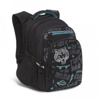 Рюкзак школьный Grizzly RB-150-3 Черный - бирюзовый