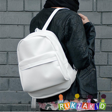 Рюкзак городской женский Kawaii Simple Style белоснежный