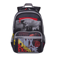 Школьный рюкзак для мальчика Grizzly RB-732-3 Черный серый