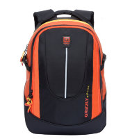 Молодежный рюкзак Grizzly RU-708-1 Черный - оранжевый