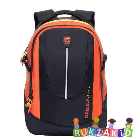 Городской рюкзак Grizzly RU-708-1 Черный - оранжевый