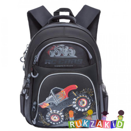 Рюкзак школьный Grizzly RB-860-6 Черный - серый