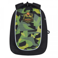 Ранец рюкзак школьный Grizzly RAf-193-8 Черный - салатовый