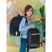 Рюкзак школьный с мешком для обуви Grizzly RB-258-2 Черный - салатовый