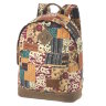 Стильный рюкзак для девушки Asgard Р-5437C Пэчворк Цветы беж-бордо