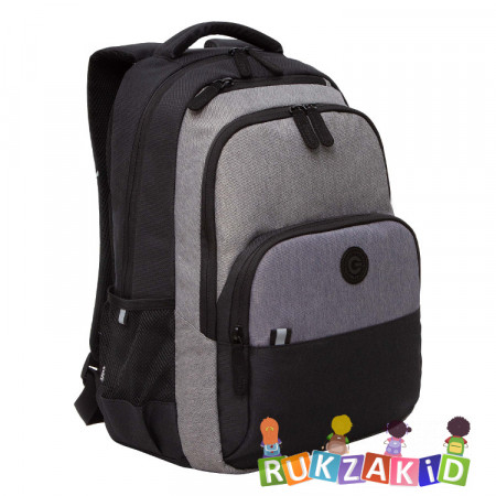 Рюкзак школьный Grizzly RU-330-3 Черный - серый