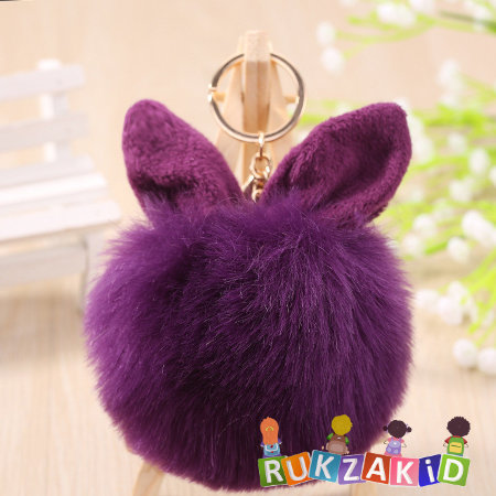 Меховой брелок с ушками Ears Фиолетовый