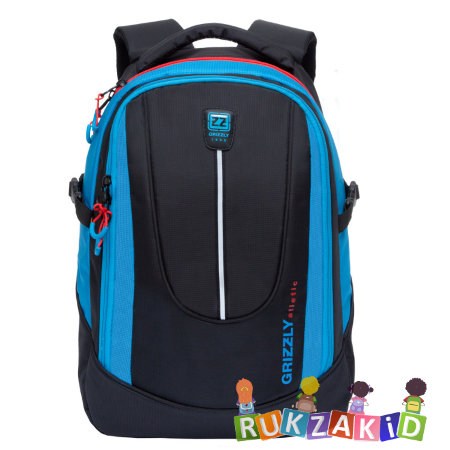 Городской рюкзак Grizzly RU-708-1 Черный - светло-синий