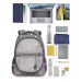 Рюкзак молодежный Grizzly RD-142-2 Цветы Серый - розовый