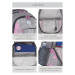 Рюкзак молодежный Grizzly RD-142-2 Цветы Серый - розовый