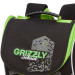 Ранец школьный с мешком для обуви Grizzly RAm-385-2 Черный - салатовый