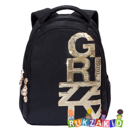 Женский рюкзак Grizzly RD-757-1 Черный - золото