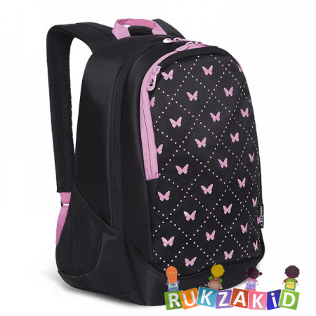 Рюкзак школьный Grizzly RD-041-41 Бабочки Черный