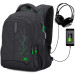 Рюкзак молодежный SkyName 90-120 Черный с зеленым