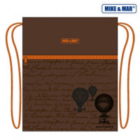 Мешок для обуви Майк Мар MB158 Глобус Коричневый / оранжевый кант