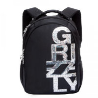 Женский рюкзак Grizzly RD-757-1 Черный - серебро