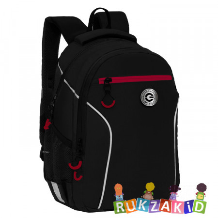 Рюкзак школьный подростковый Grizzly RB-259-3 Черный - красный