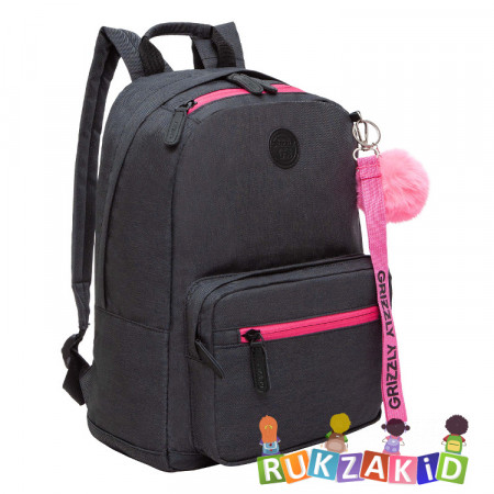 Рюкзак универсальный Grizzly RXL-321-1 Черный - фуксия