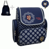 Ранец для школы OXFORD 1074-OX-47 Сине-белый Цветы