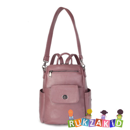 Женский рюкзак из экокожи Ors Oro D-454 Палево-розовый