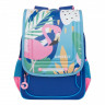 Рюкзак школьный с ортопедической спинкой Grizzly RAk-090-2 Фламинго Синий